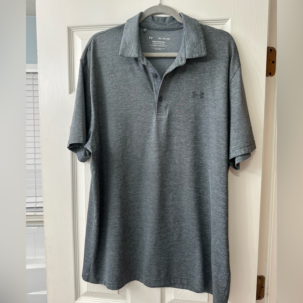 Under Armour Men's Gray Playoff Polo